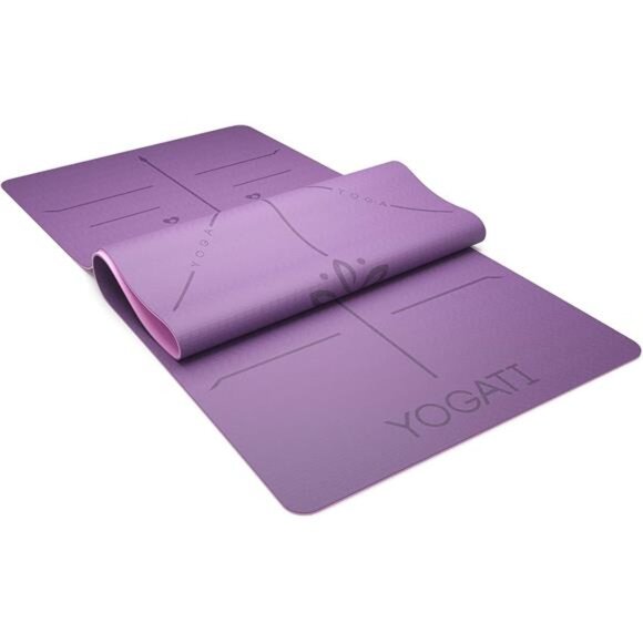 Yoga mats for home workout. Non slip yoga mat with strap. Thick yoga mats - Picture 3 of 8